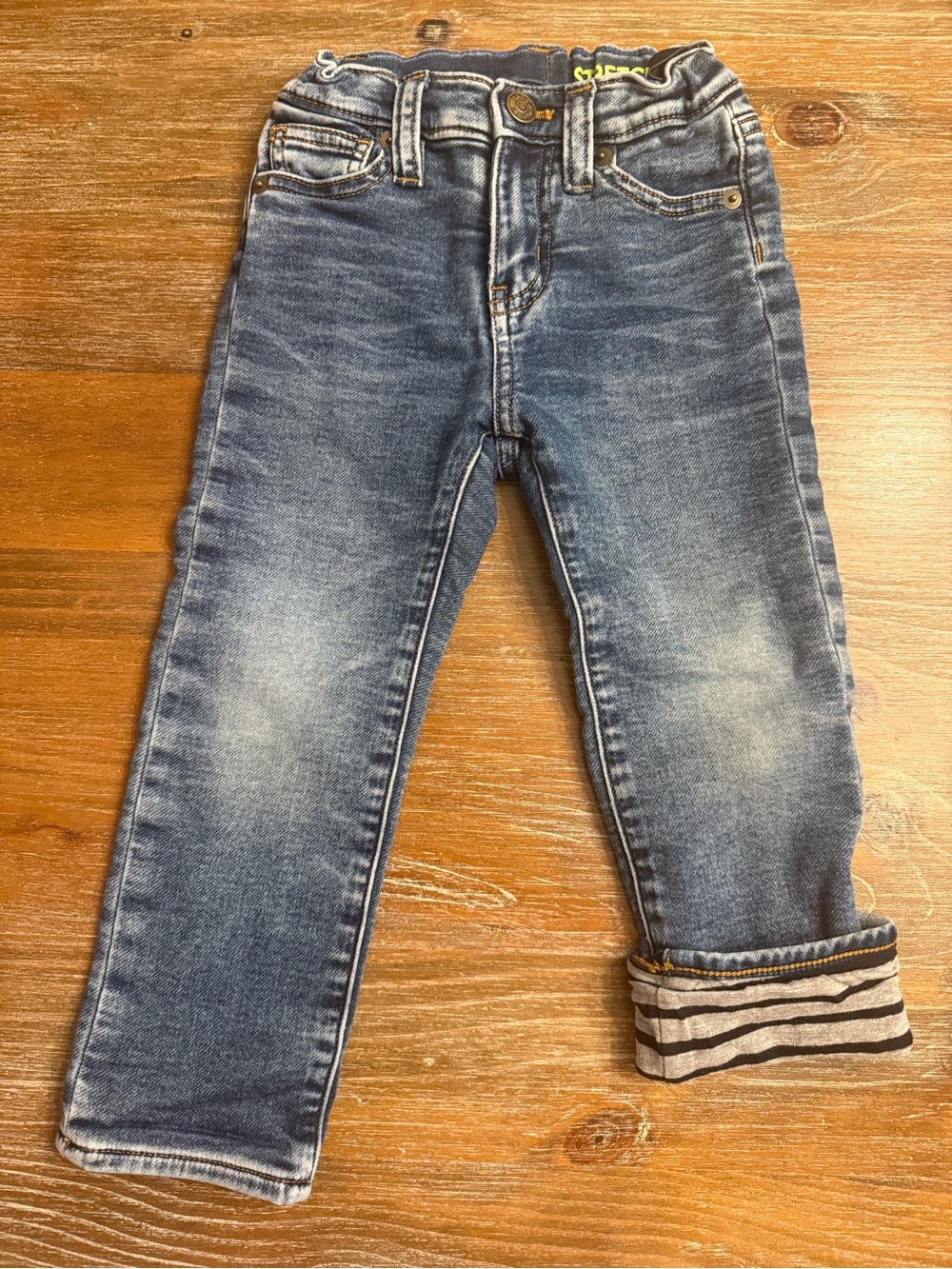CREWCUTS LINED STRETCH JEANS, SIZE 3 (3T)